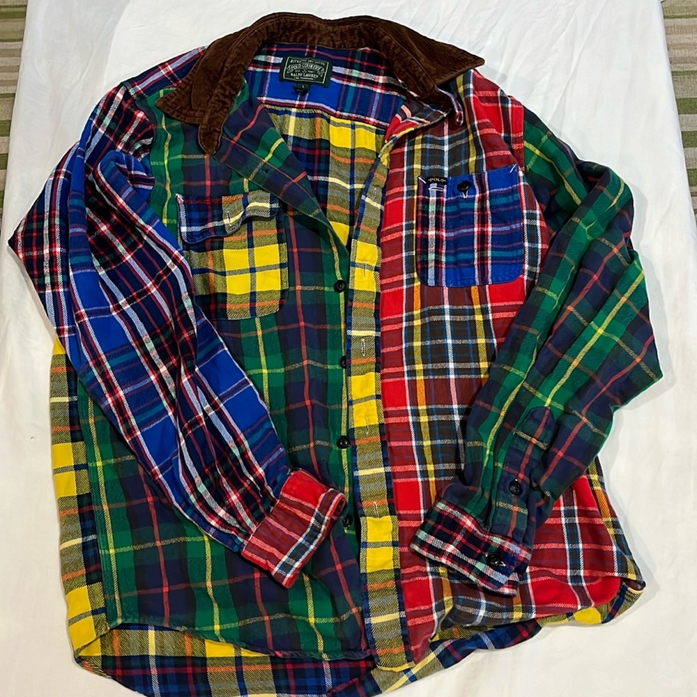Ralph Lauren Large Flannel with corduroy collar